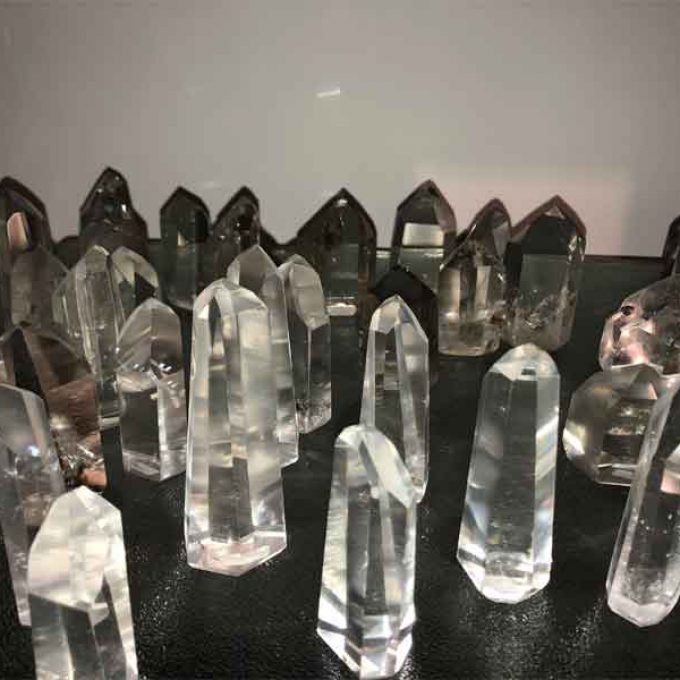 clear natural hand polished brazilien crystal